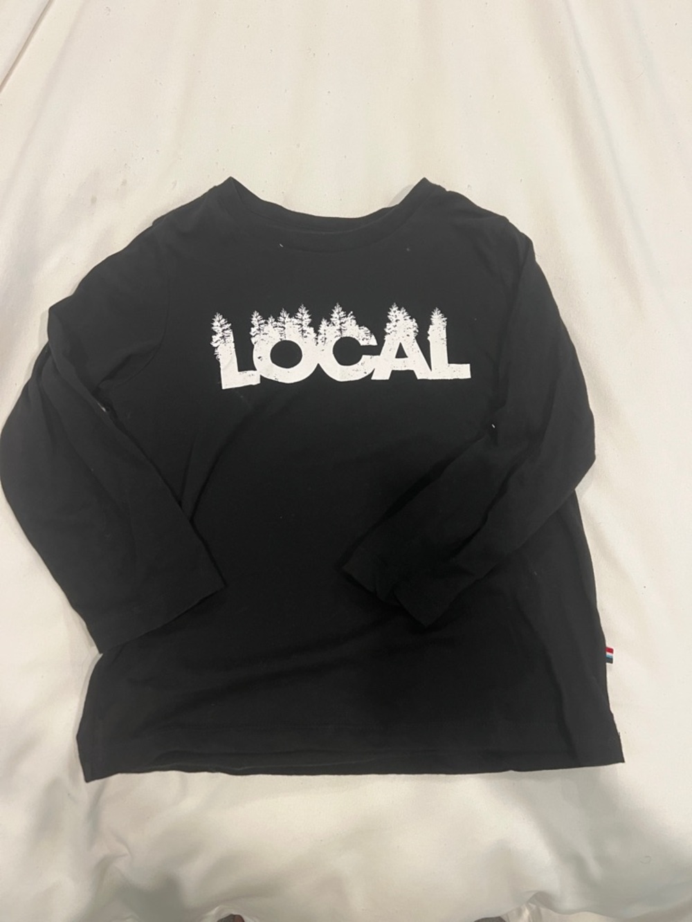 Sol Angeles Black Tee with White Label Detail